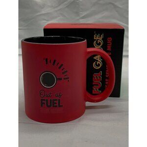Fuel Gauge Color Changing Red Coffee Mug 10 Oz "Out Of Fuel Until Coffee" NIB